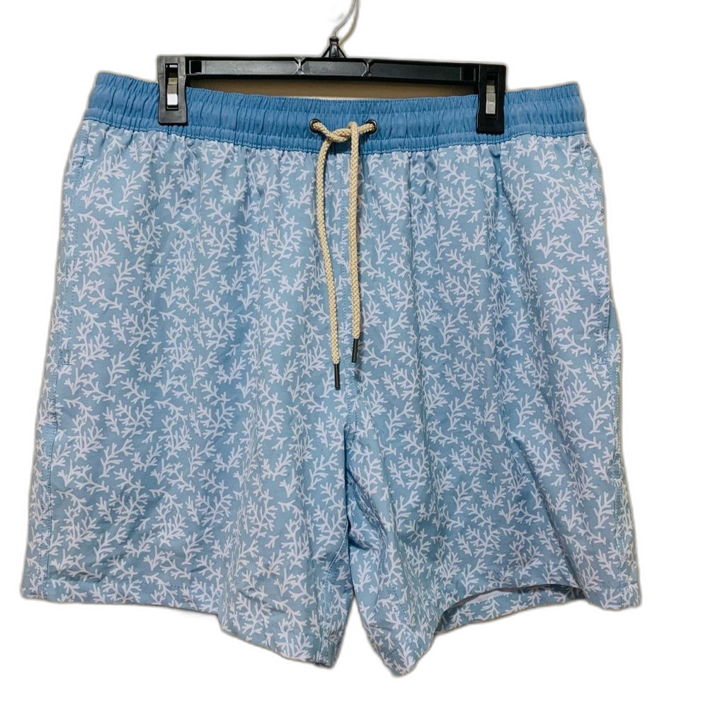 Fair Harbor Blue Coral Print Men's Swim Shorts size xxl
